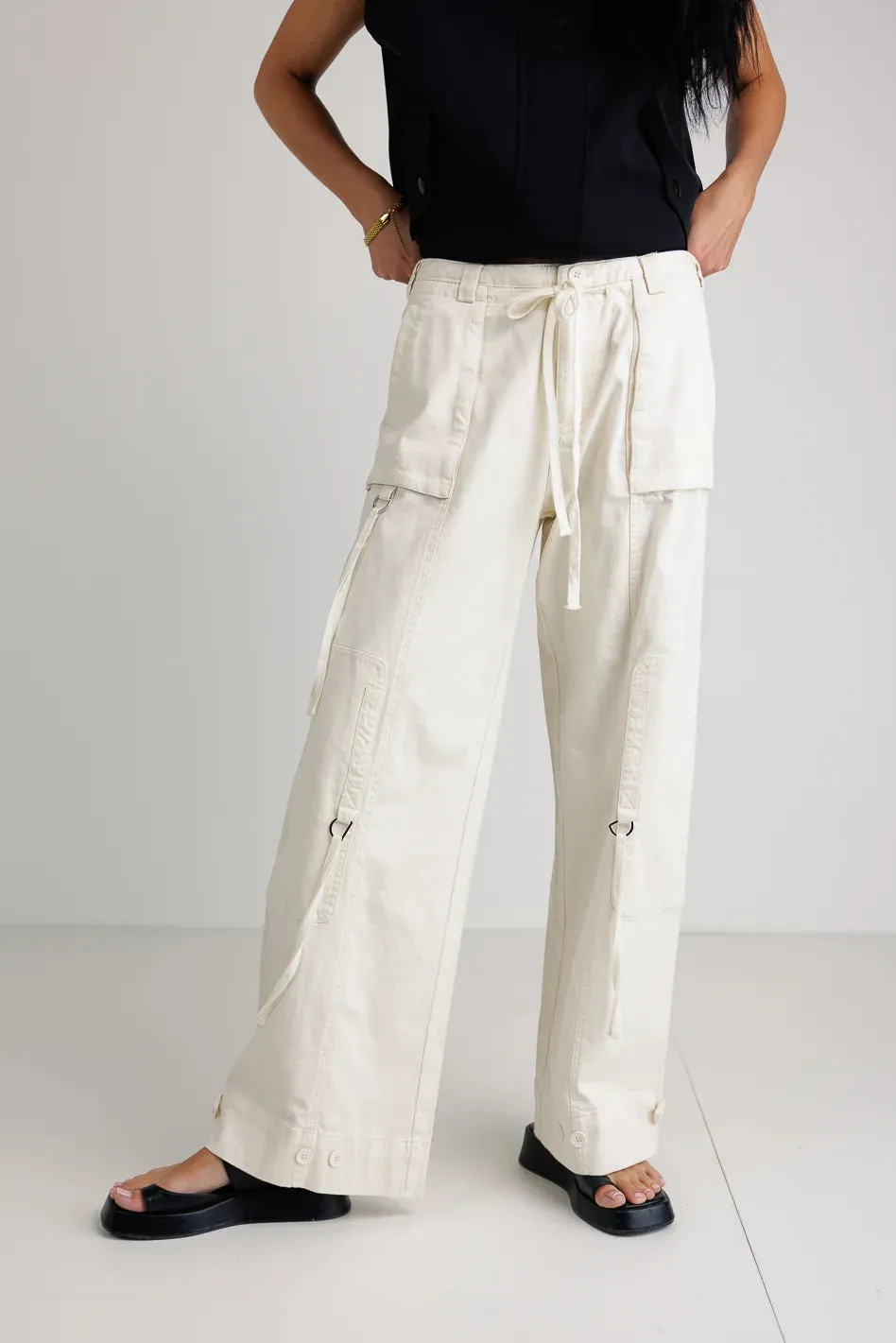 Savannah Cargo Pants in Cream - FINAL SALE sold by bohme product image thumbnail 3