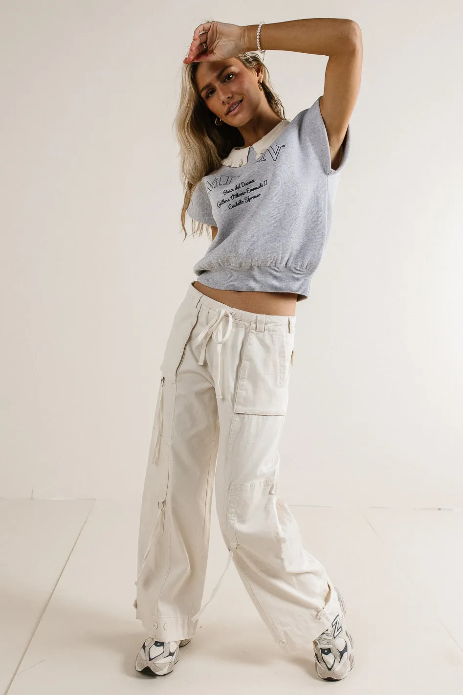 Savannah Cargo Pants in Cream - FINAL SALE sold by bohme product image thumbnail 2