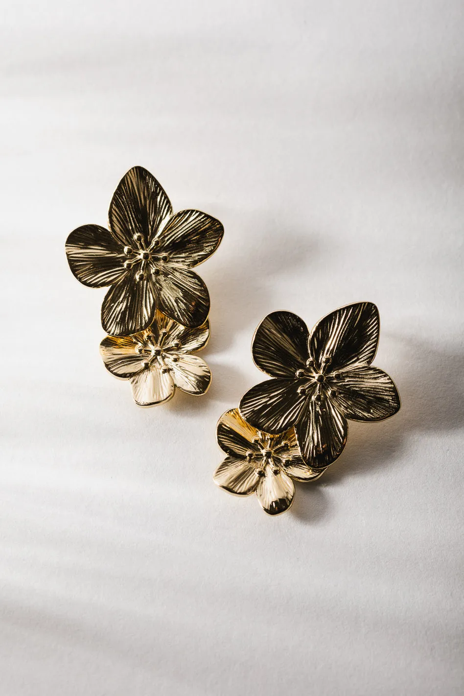 Double Islander Flower Earrings - Tarnish Free sold by bohme