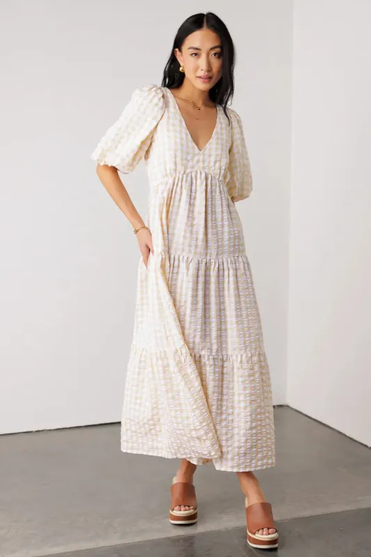 Haleigh Gingham Dress in Yellow - FINAL SALE sold by bohme