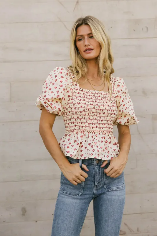 Gretta Smocked Blouse - FINAL SALE sold by bohme