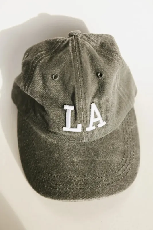 LA Baseball Cap in Grey sold by bohme