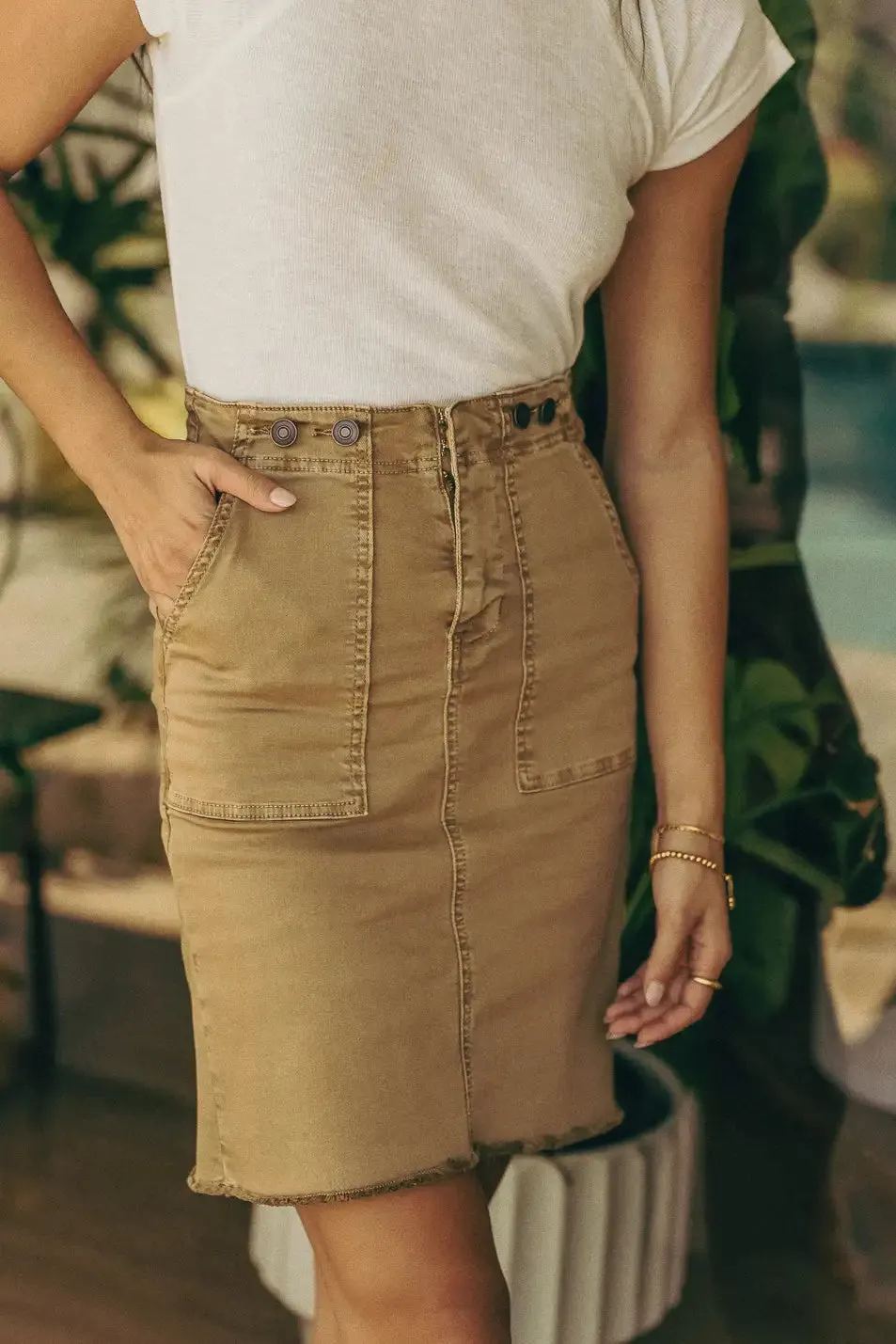 Verity Skirt in Tan - FINAL SALE sold by bohme product image thumbnail 4