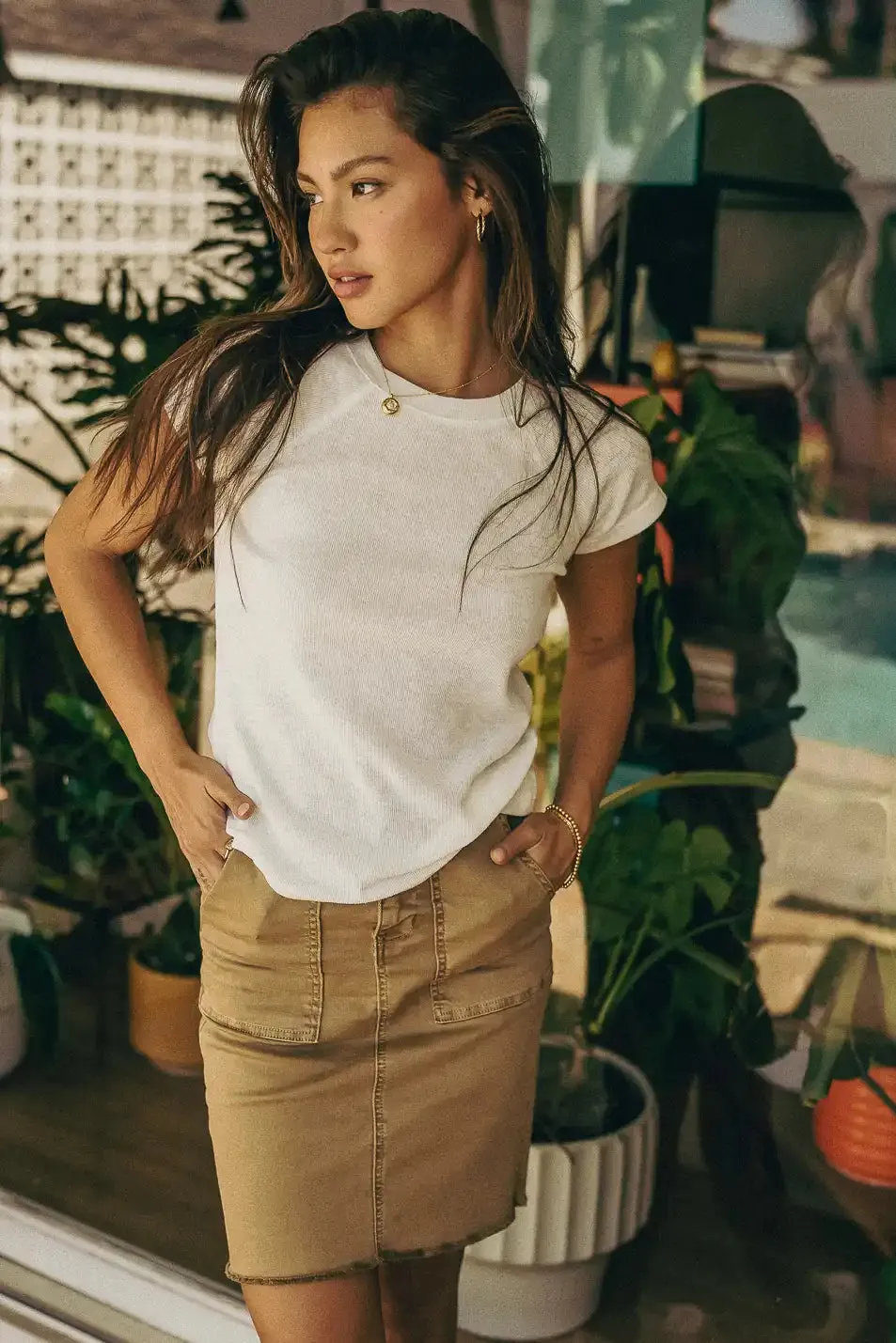 Verity Skirt in Tan - FINAL SALE sold by bohme