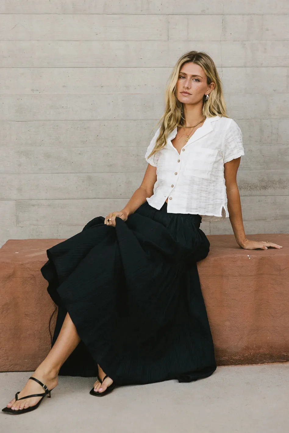 Stacia Textured Button Up - FINAL SALE sold by bohme product image thumbnail 3