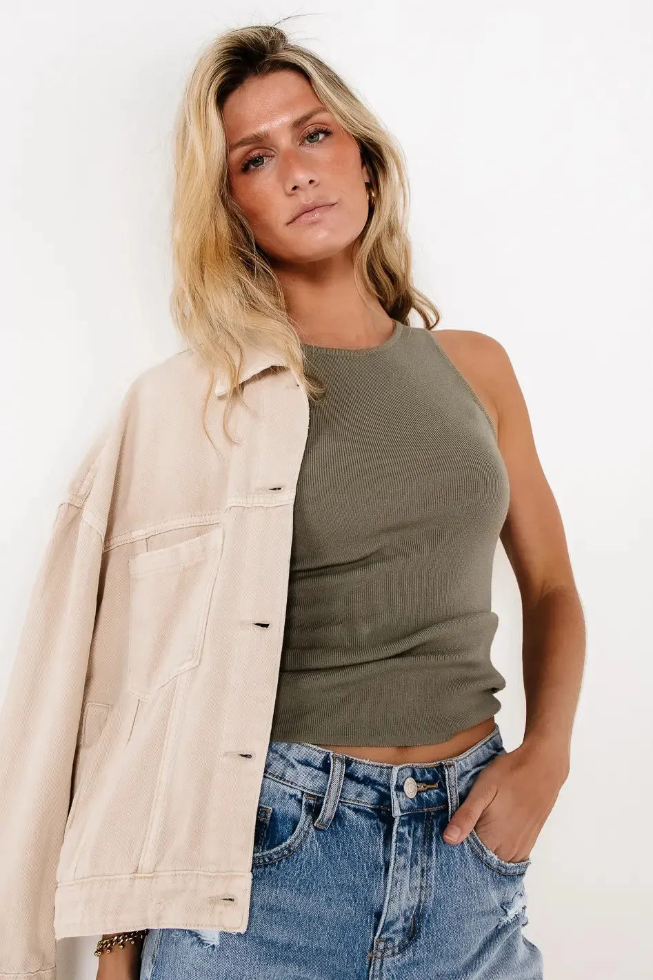 Moxie Tank in Sage - FINAL SALE sold by bohme product image thumbnail 3