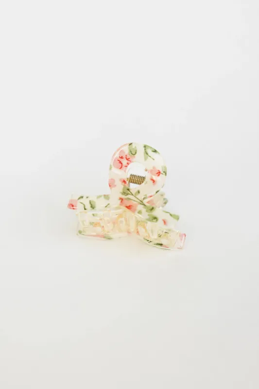Floral Claw Clip in Pink made by bohme