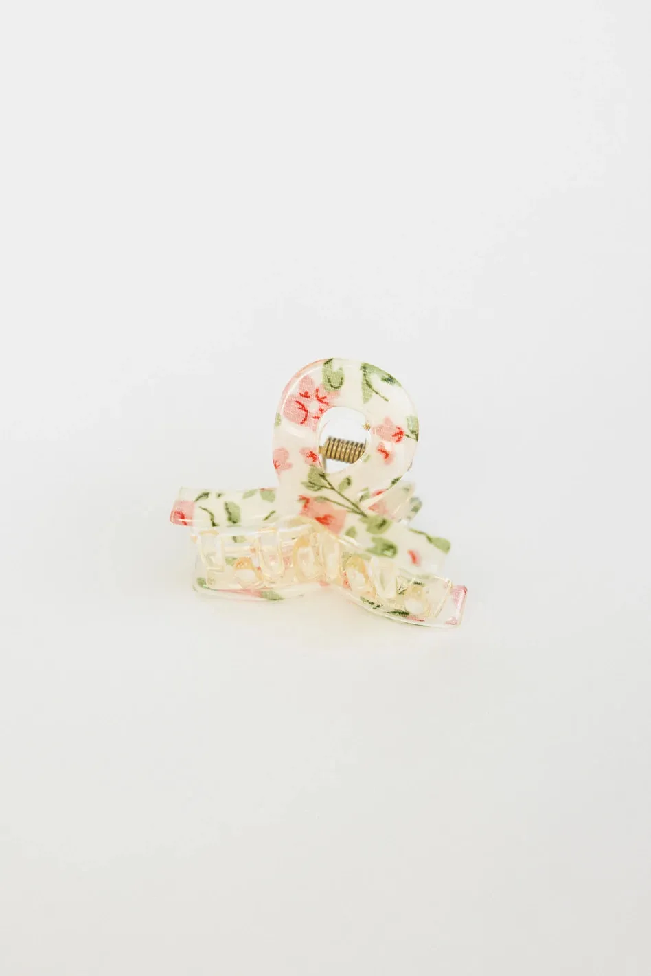 Floral Claw Clip in Pink sold by bohme