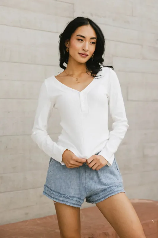 Tycee Fitted Top in White - FINAL SALE sold by bohme