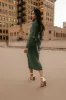 Carden Ribbed Midi Dress in Green - FINAL SALE sold by bohme