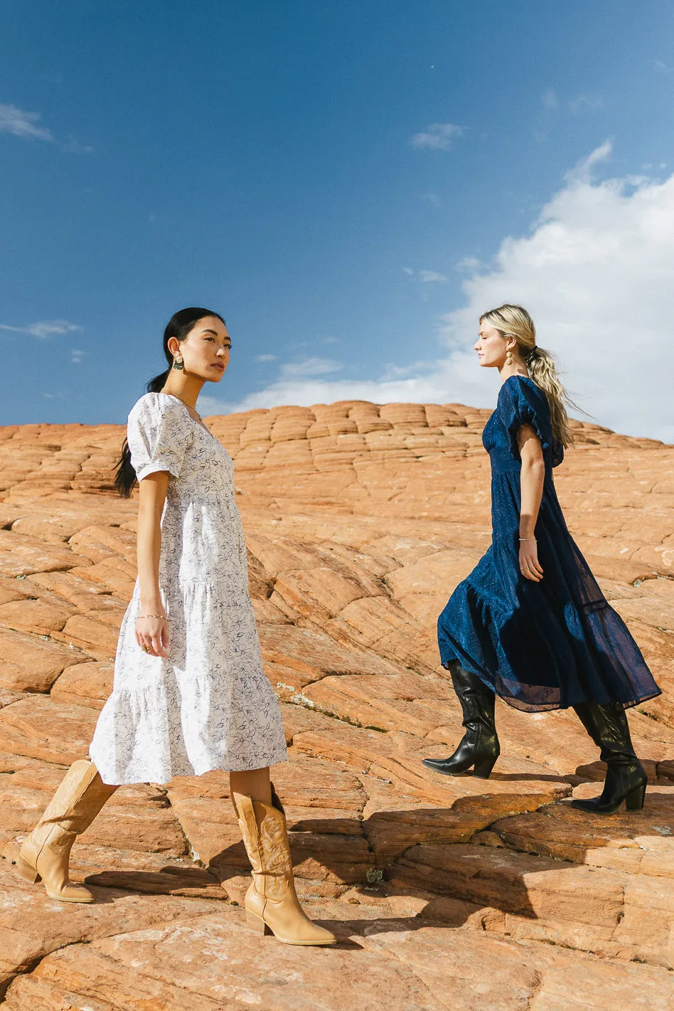 Angelique Floral Dress in Blue sold by bohme product image thumbnail 3