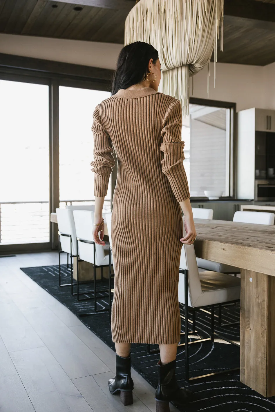 Larissa Ribbed Dress in Camel - FINAL SALE sold by bohme product image thumbnail 5