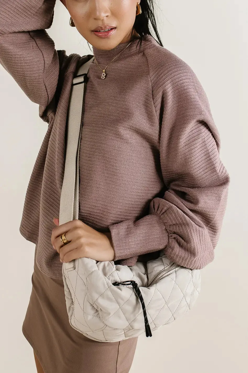 Ella Textured Top in Mocha sold by bohme product image thumbnail 5