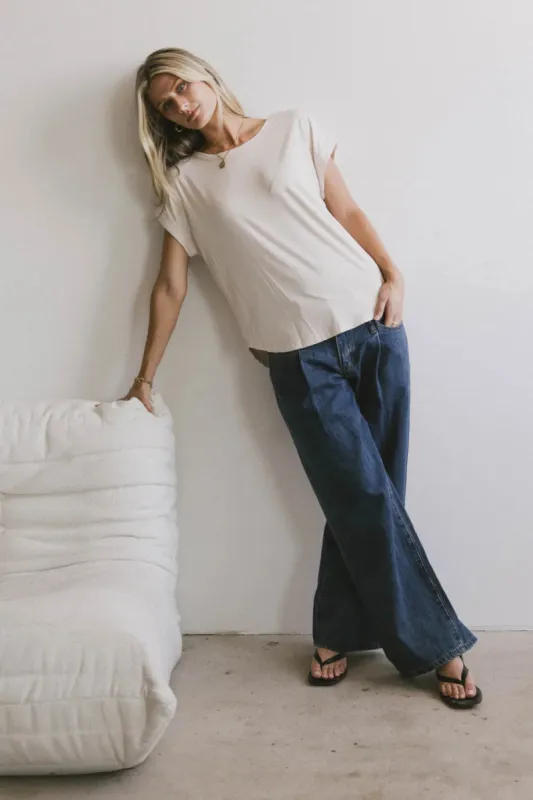 Callie Basic Tee in Natural - FINAL SALE sold by bohme