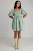 Ryann Mini Dress in Sage - FINAL SALE sold by bohme