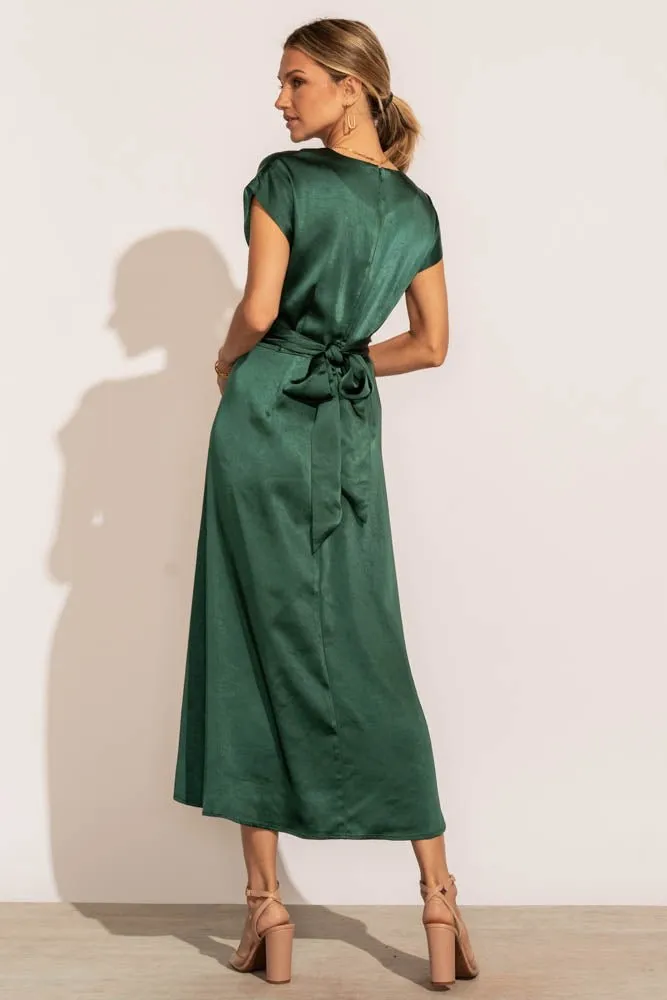 Rosalind Midi Dress in Emerald - FINAL SALE sold by bohme product image thumbnail 2