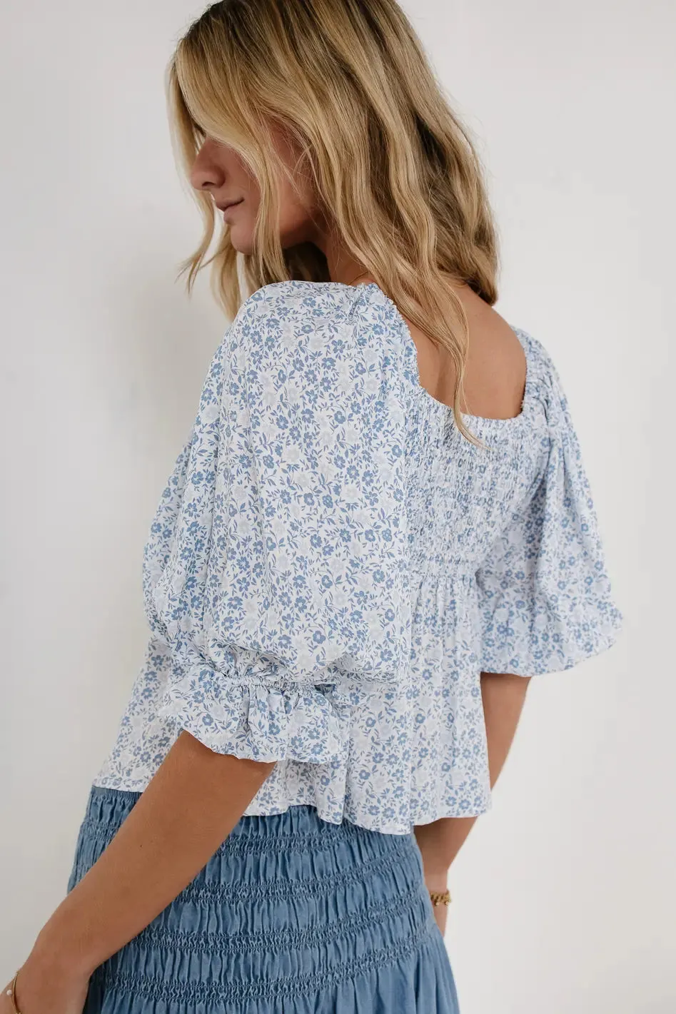 Donna Cropped Floral Blouse - FINAL SALE sold by bohme product image thumbnail 3