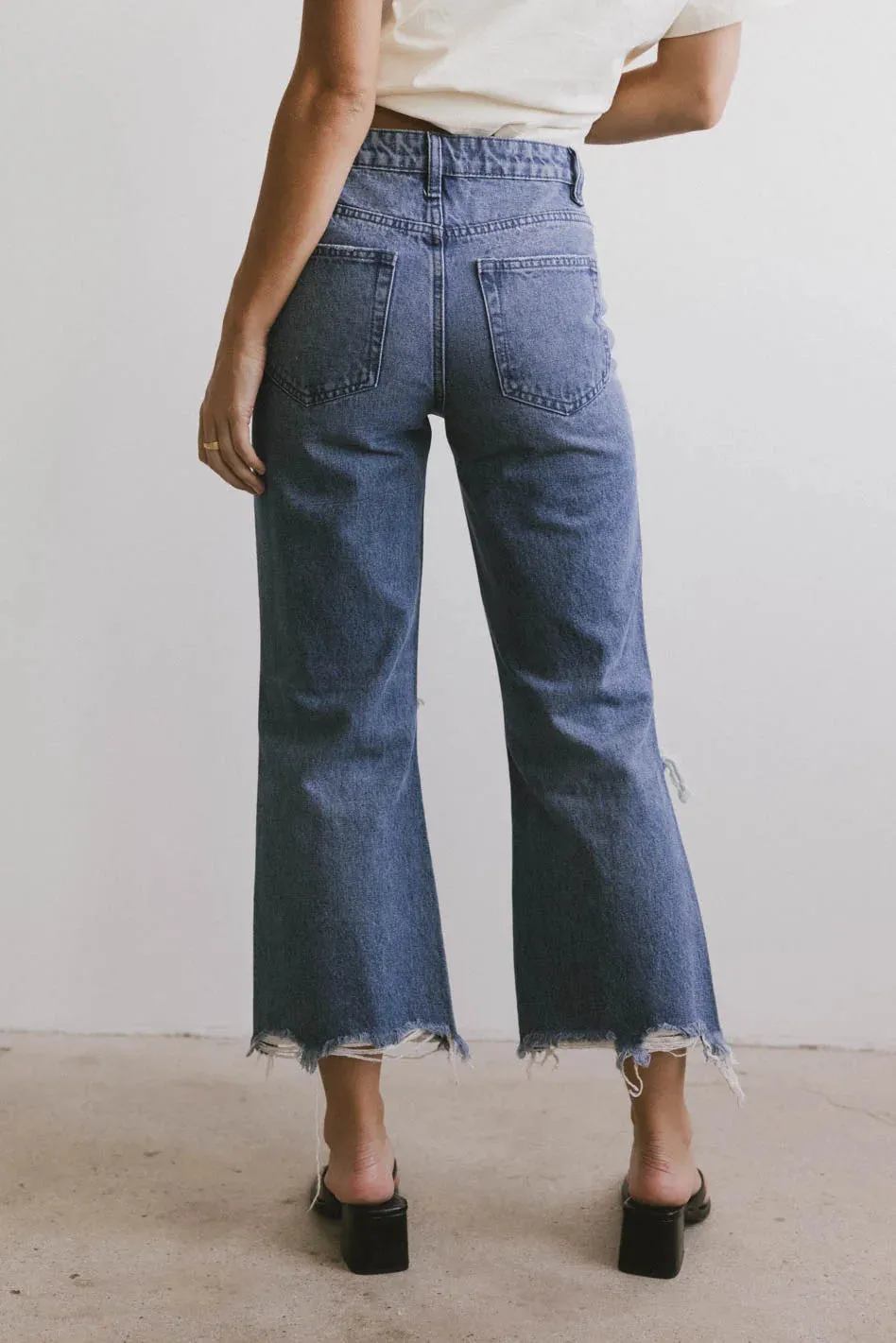 Charlie Distressed Jeans in Medium Wash - FINAL SALE sold by bohme product image thumbnail 2