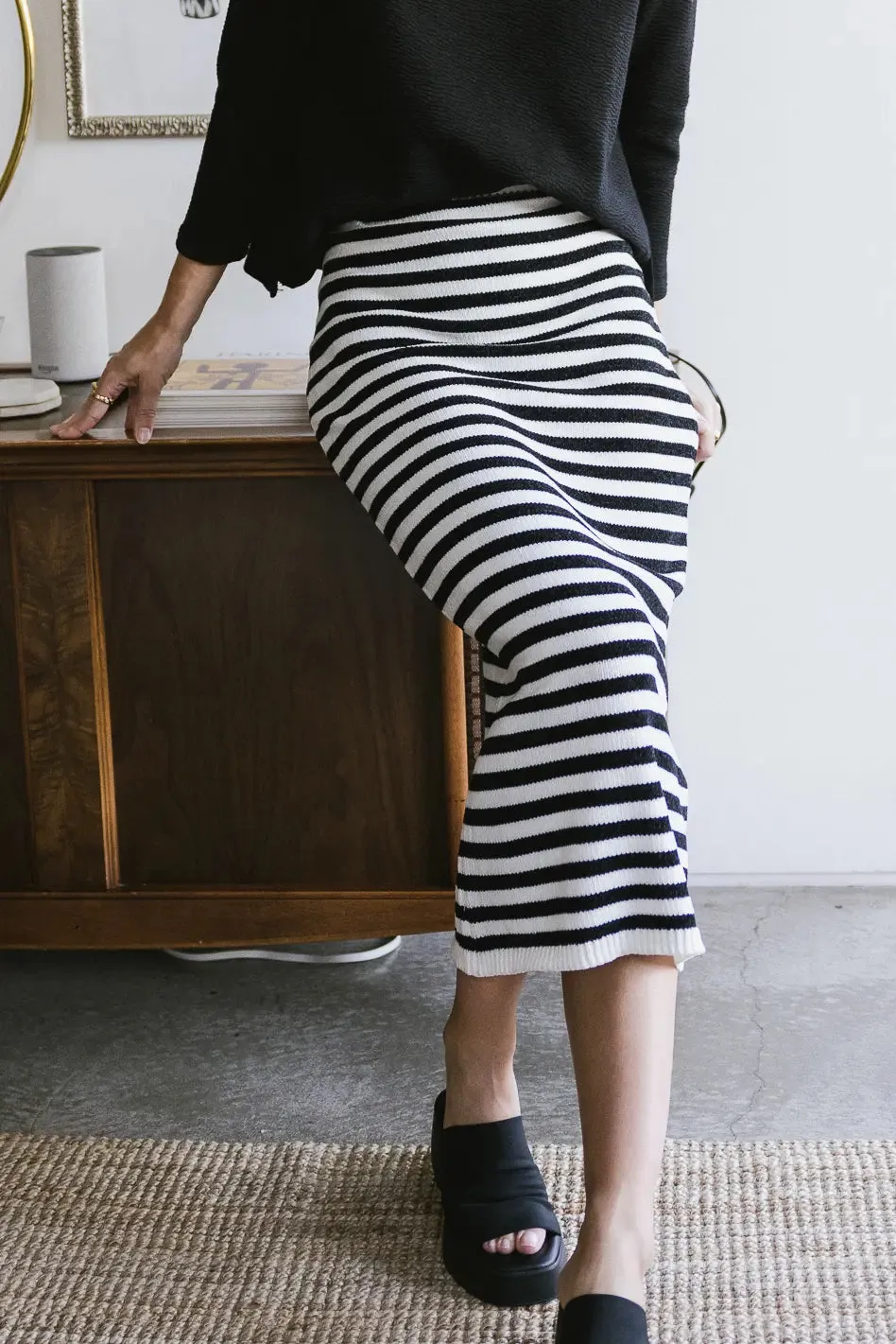 Lily Striped Knit Skirt - FINAL SALE sold by bohme product image thumbnail 3