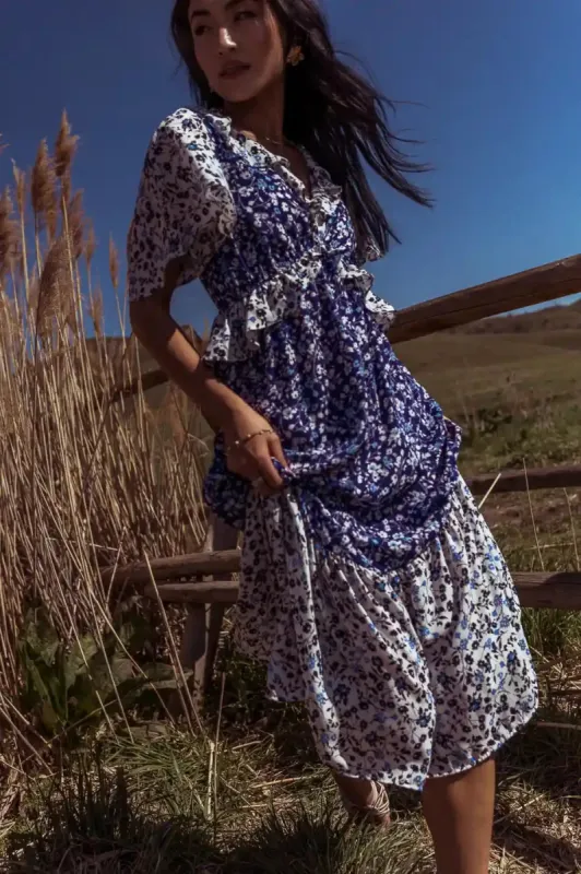 Maisey Floral Midi Dress sold by bohme