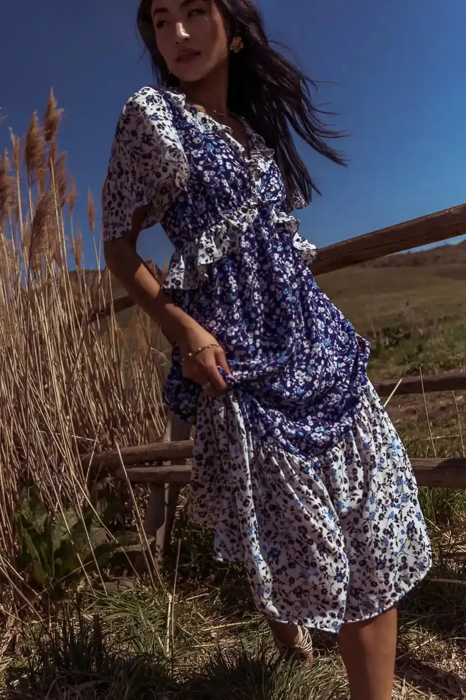 Maisey Floral Midi Dress sold by bohme