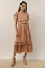 Willa Ruffle Dress in Peach - FINAL SALE sold by bohme