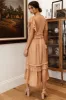 Willa Ruffle Dress in Peach - FINAL SALE sold by bohme