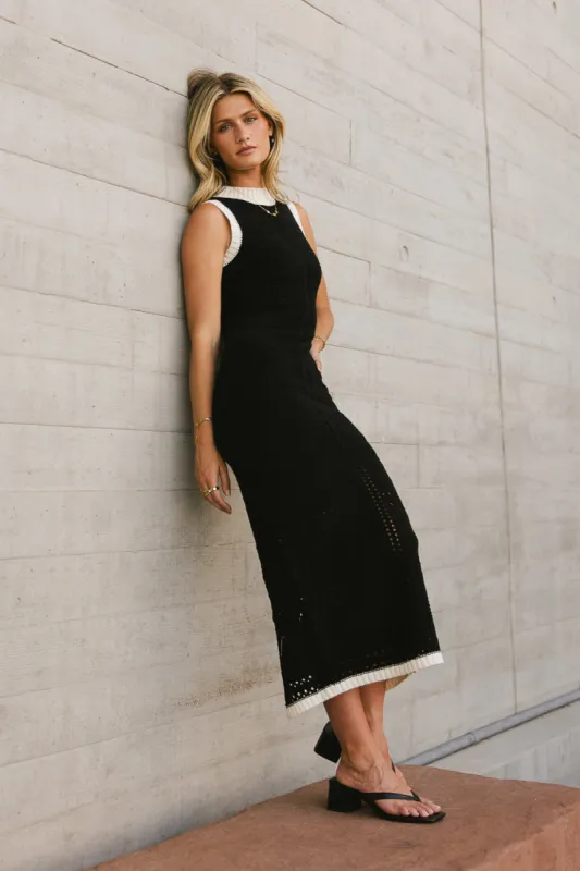 Xavia Knit Maxi Dress in Black - FINAL SALE sold by bohme