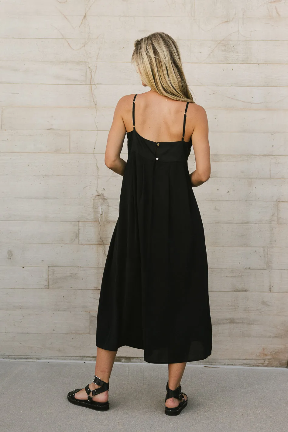Genevieve Empire Midi Dress in Black - FINAL SALE sold by bohme product image thumbnail 2