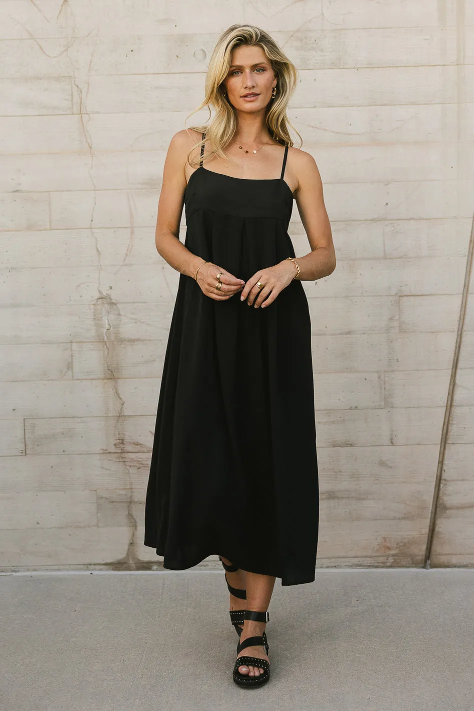 Genevieve Empire Midi Dress in Black - FINAL SALE sold by bohme product image thumbnail 4