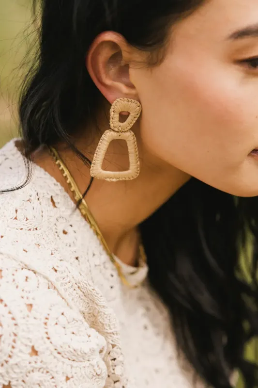 Souri Braided Earrings in Tan sold by bohme