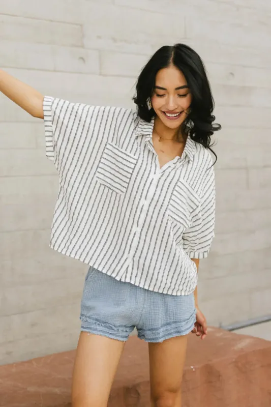 Francine Striped Button Up - FINAL SALE sold by bohme