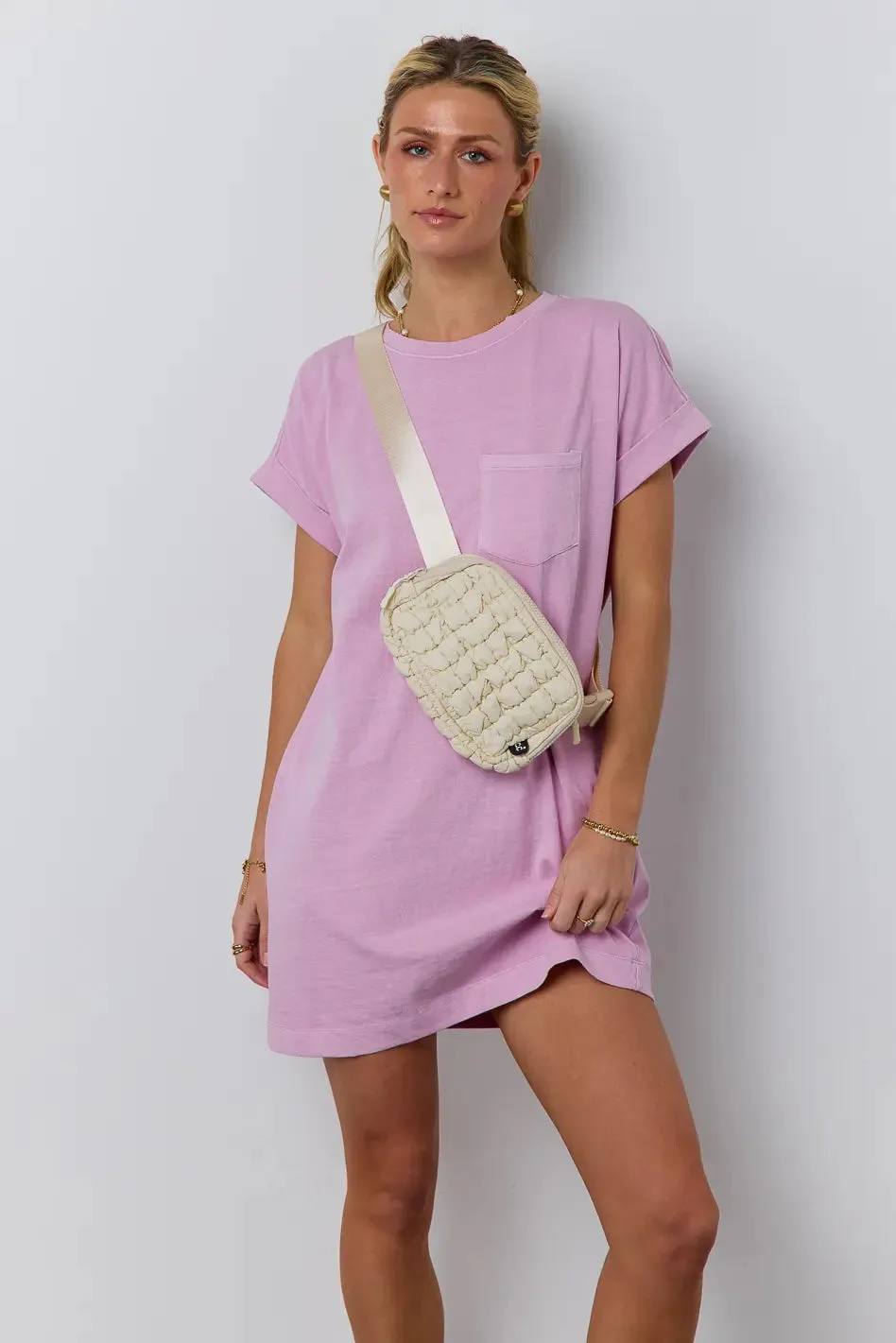 Grace T-Shirt Dress in Pink - FINAL SALE sold by bohme product image thumbnail 4
