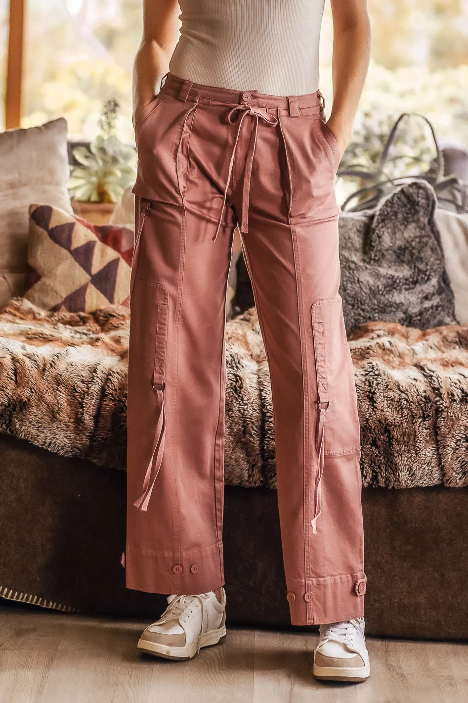 Savannah Cargo Pants in Mauve - FINAL SALE sold by bohme product image thumbnail 4