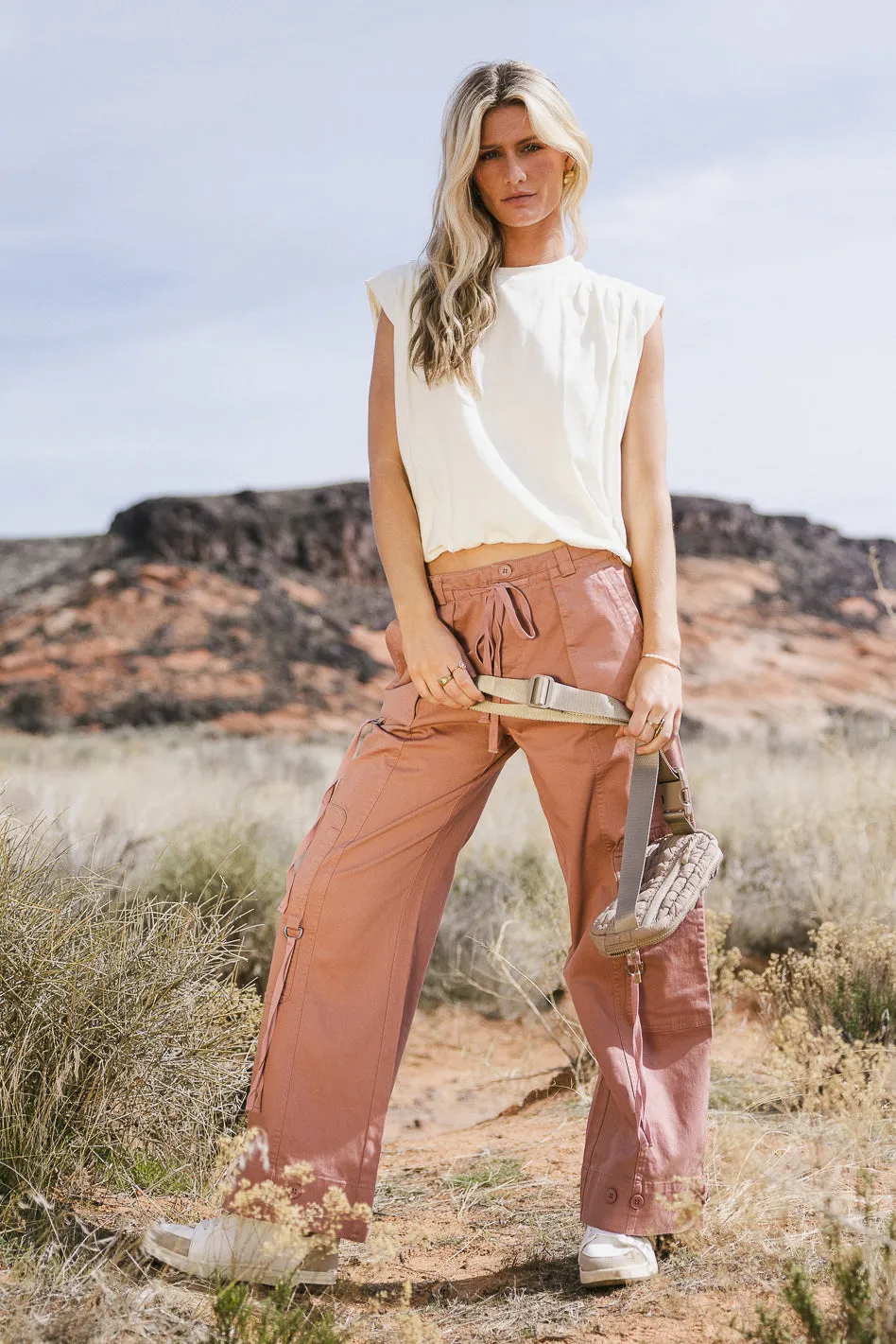 Savannah Cargo Pants in Mauve - FINAL SALE sold by bohme product image thumbnail 5