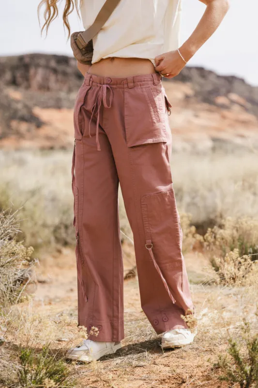 Savannah Cargo Pants in Mauve - FINAL SALE sold by bohme