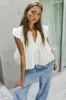 Leia Blouse in Cream sold by bohme