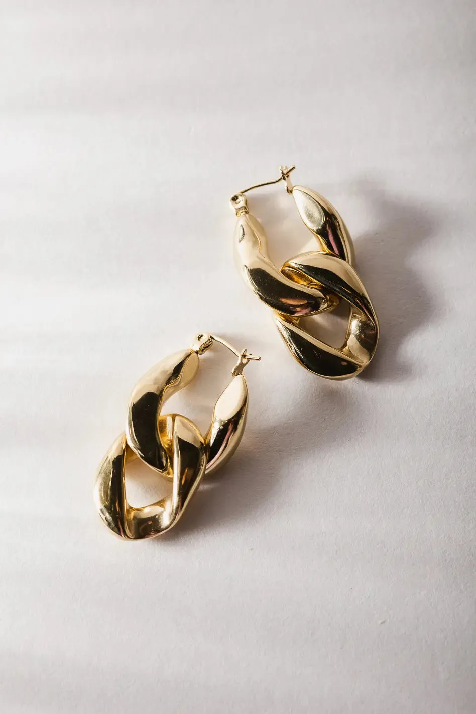 Double Link Chain Earrings - Tarnish Free sold by bohme product image thumbnail 2