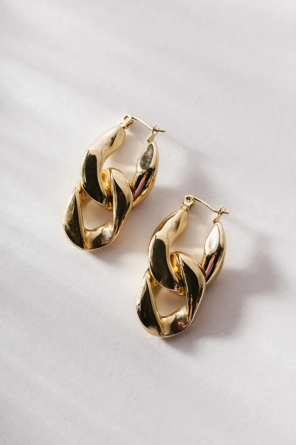 Double Link Chain Earrings - Tarnish Free sold by bohme