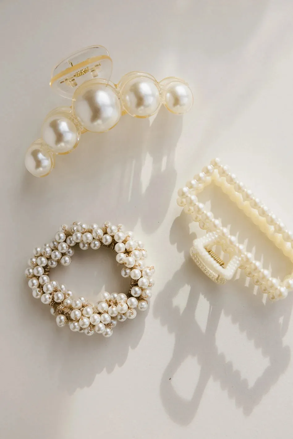 Oversized Pearl Claw Clip in Small sold by bohme