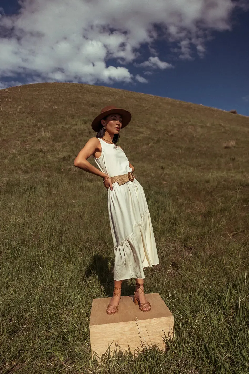 Natalie Midi Dress in Cream - FINAL SALE sold by bohme product image thumbnail 5