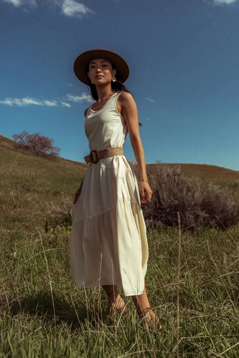 Natalie Midi Dress in Cream - FINAL SALE sold by bohme product image thumbnail 3