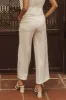 Aria Straight Leg Pants in White - FINAL SALE sold by bohme