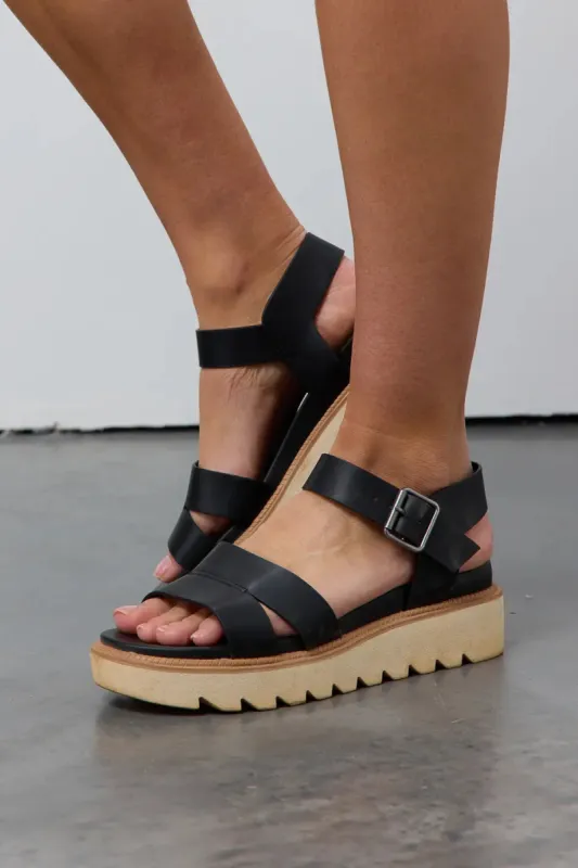 Jovie Platform Sandals in Black - FINAL SALE sold by bohme