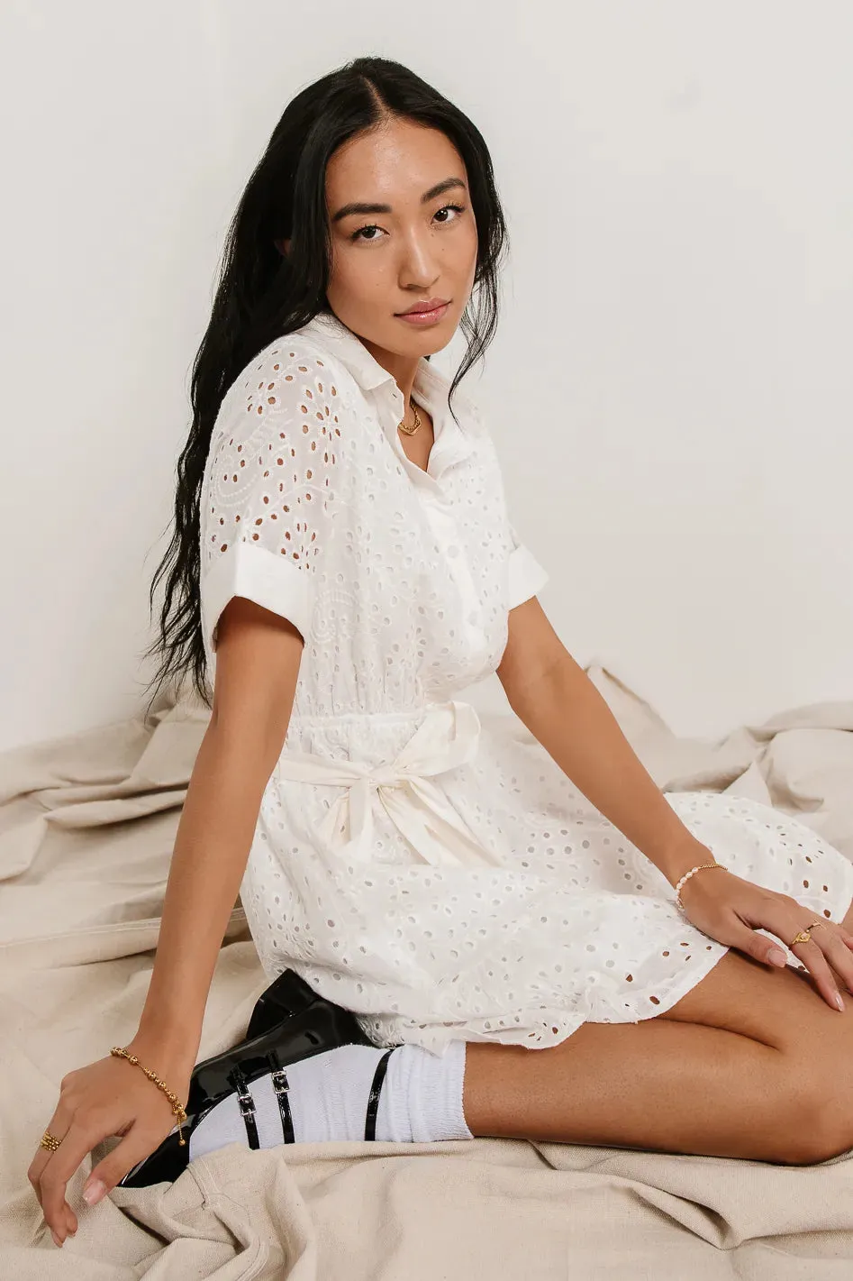Solana Eyelet Lace Dress - FINAL SALE sold by bohme product image thumbnail 3