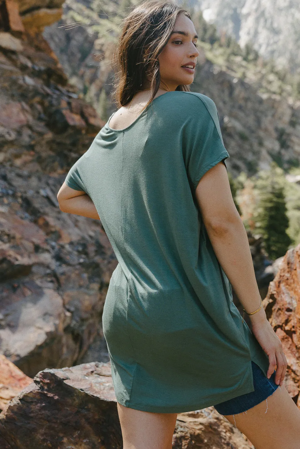 Demi Oversized Top in Sage - FINAL SALE sold by bohme product image thumbnail 5