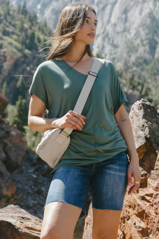 Demi Oversized Top in Sage - FINAL SALE sold by bohme