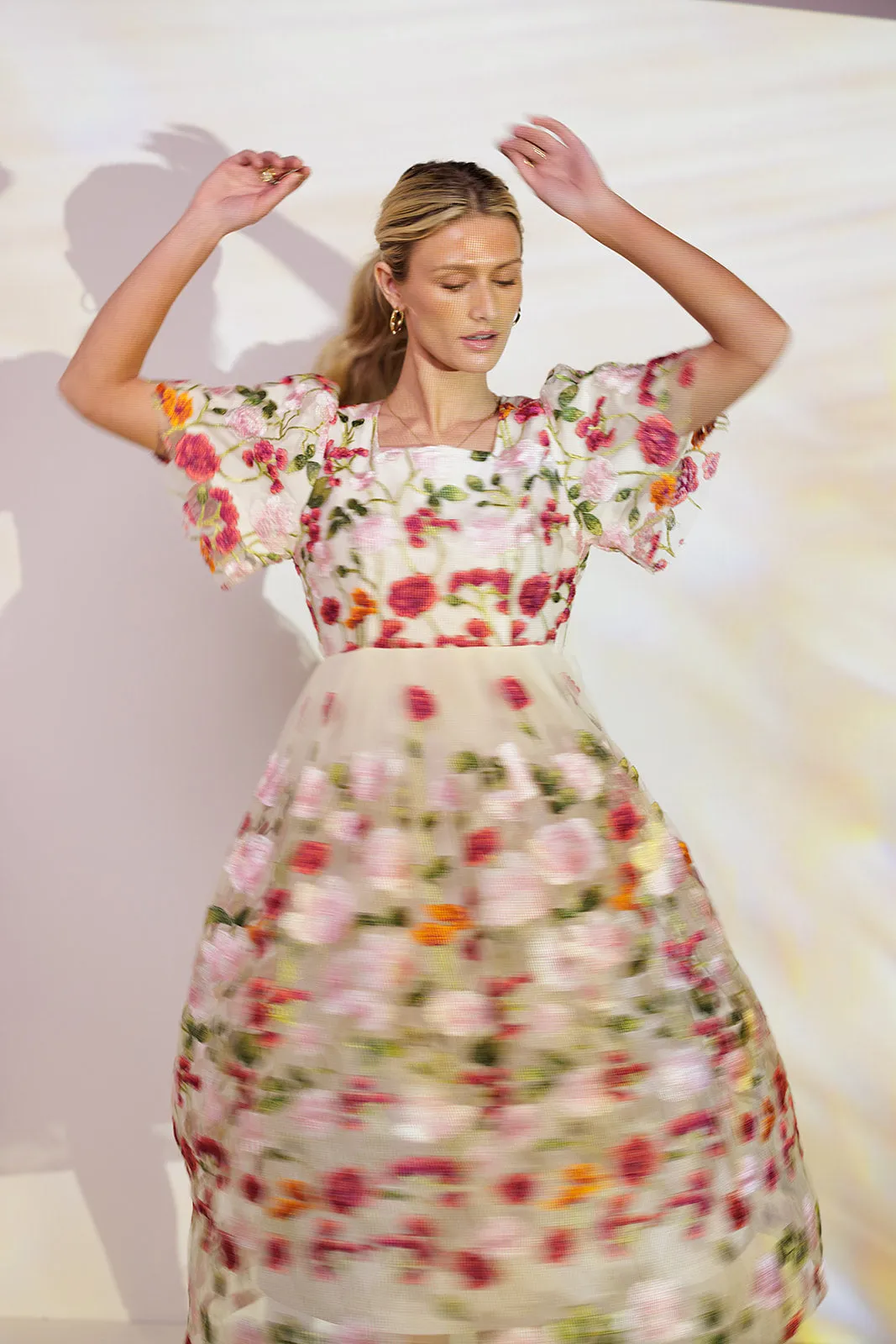 Floral Embroidered Mesh Dress - FINAL SALE sold by bohme product image thumbnail 2