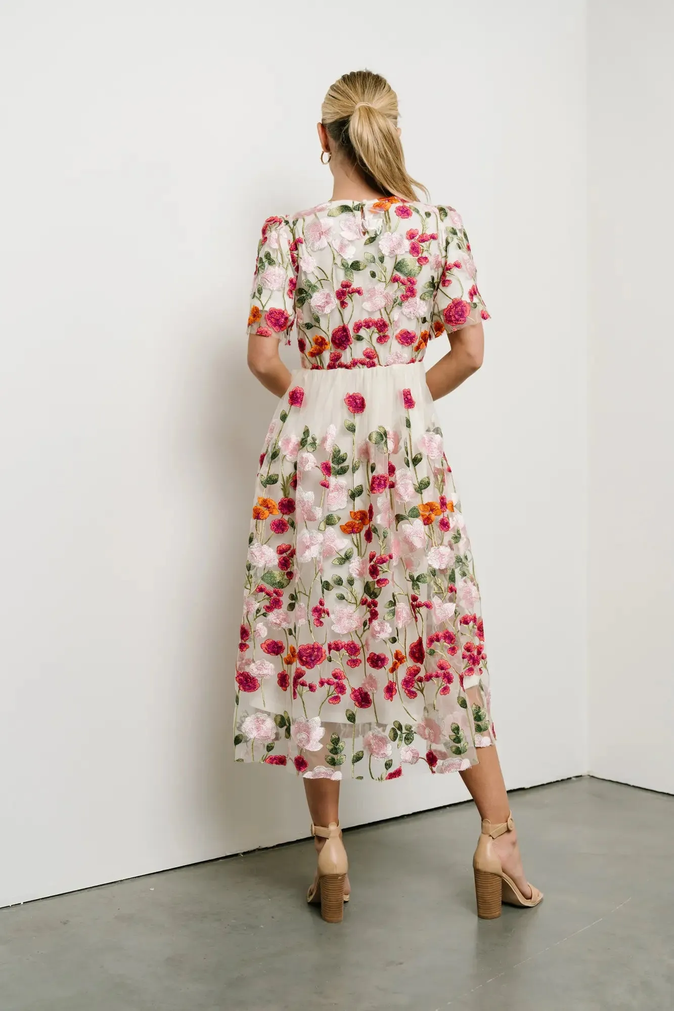 Floral Embroidered Mesh Dress - FINAL SALE sold by bohme product image thumbnail 5