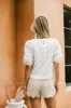 Beverly Textured Blouse in White - FINAL SALE sold by bohme
